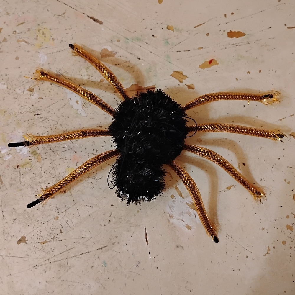 Black and Gold Decorative Spider Home Crafted Hanging